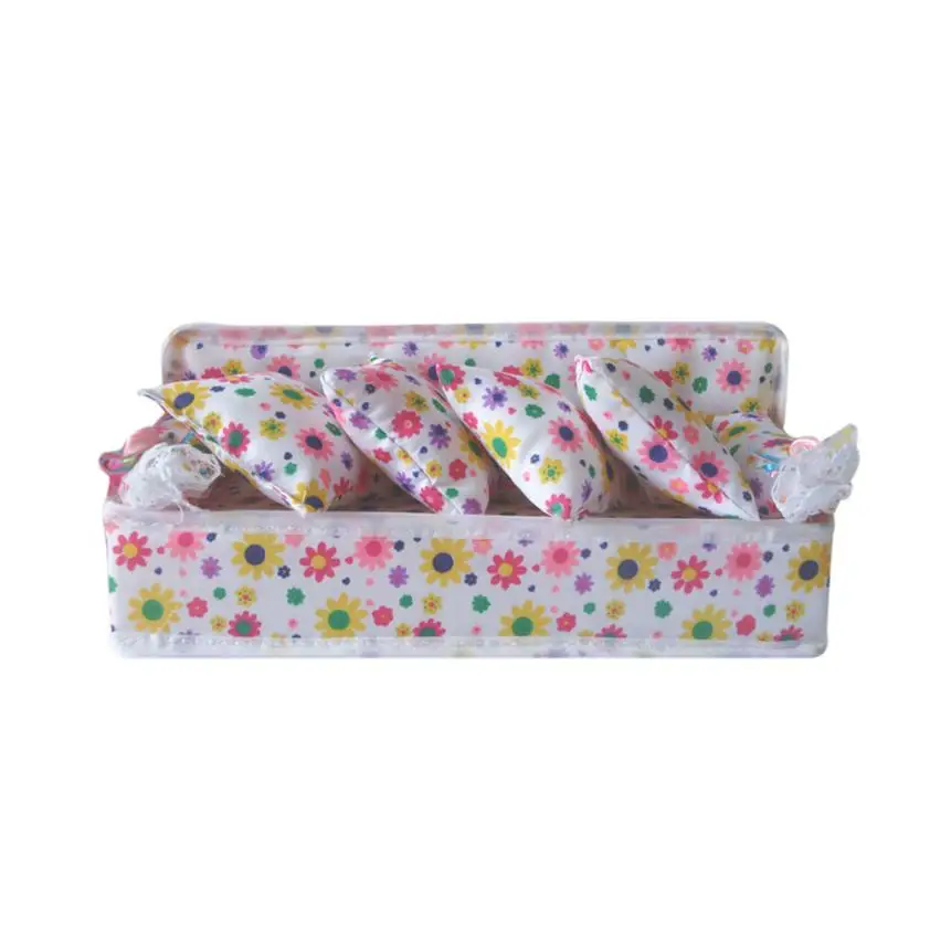 

shaunyging # 5009 Lovely Miniature Furniture Sofa Couch With 2 Cushions For 3 Inch Doll