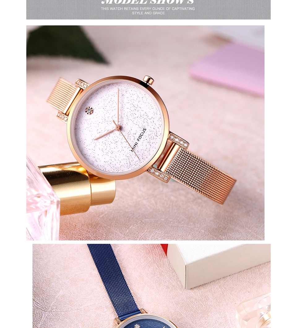 MINIFOCUS простые кварцевые женские часы водонепроницаемые розовое золото роскошное Брендовое платье женские часы для женщин Relogio Feminino Montre Femme