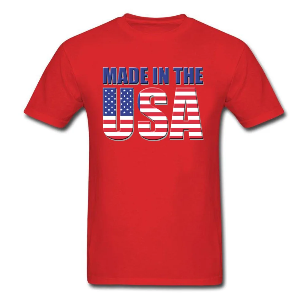Design Fashion Men Top T-shirts Crew Neck Short Sleeve All Cotton Tops Shirts Normal T Shirt Top Quality Made In The USA PatriotIndependence Day red