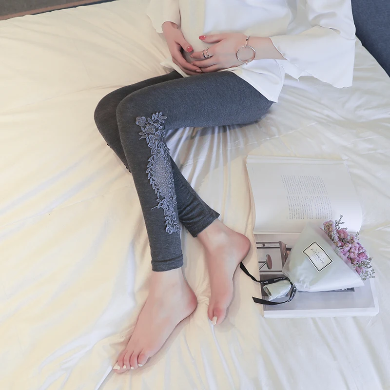 Pengpious Модные Леггинсы для беременных мягкие удобные брюки с регулируемой талией для живота визуальное уменьшение бедер круживное для биременных брюк
