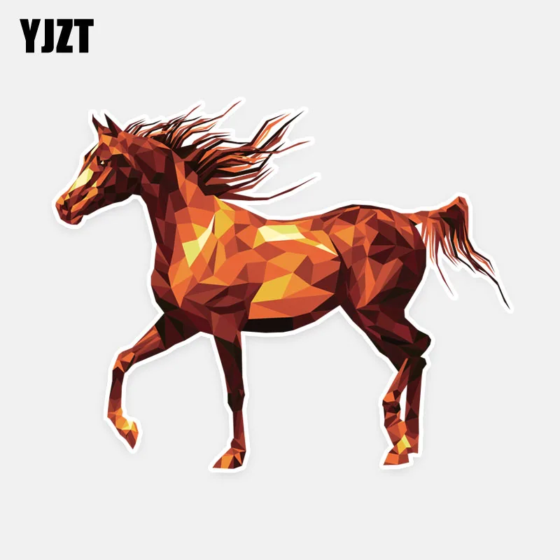 

YJZT 17CM*13.8CM Colorful Running Horse PVC Car Sticker Decal Decoration 5-0727