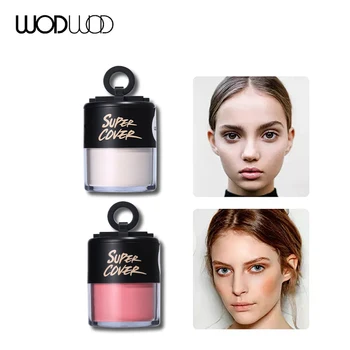

WODWOD Face Powder Loose Powder 5Color Oil-control Setting Powder Blusher Matte Cover Mineral Long-lasting Brighten Base Make Up