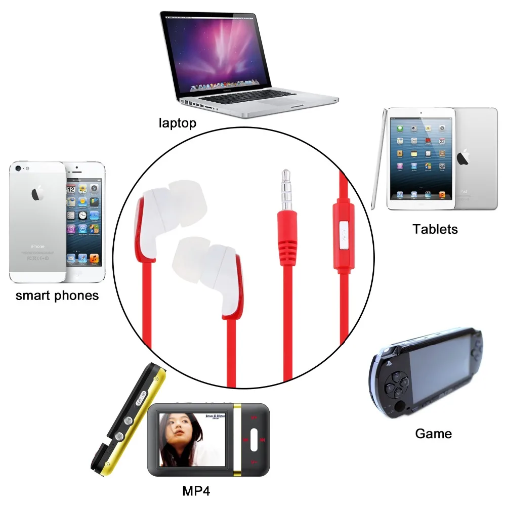 

Earbuds , Earphones with microphone , High Quality Stereo Audio Sound With Strong Bass For Smart Phones ,xiaomi,Mac Red color
