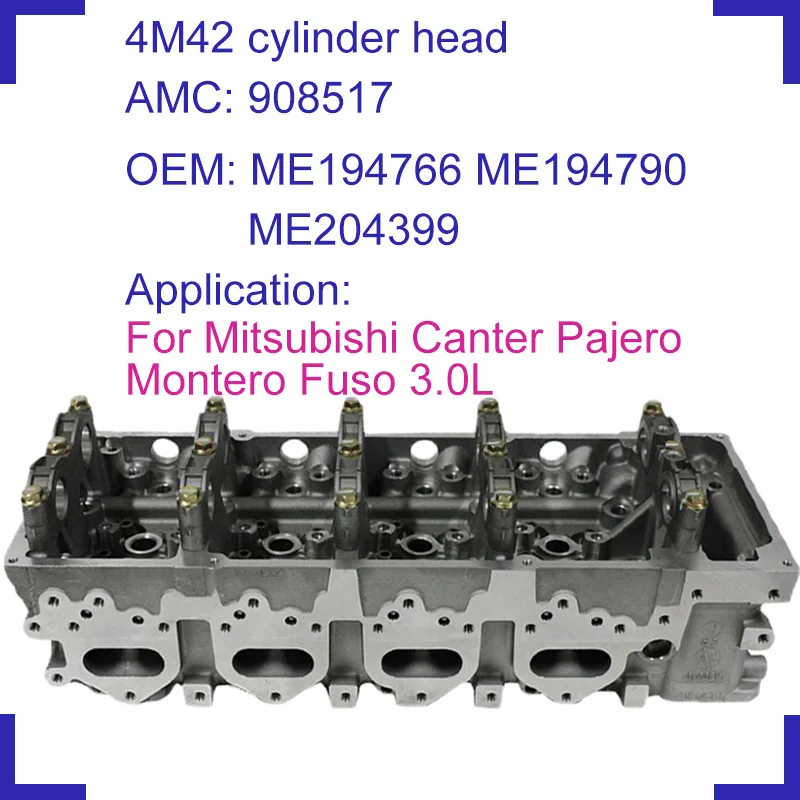 Детали двигателя 4M42T голая головка цилиндра 908 517 JMI207S для Mitsubishi diesel Canter Pajero Montero Fuso