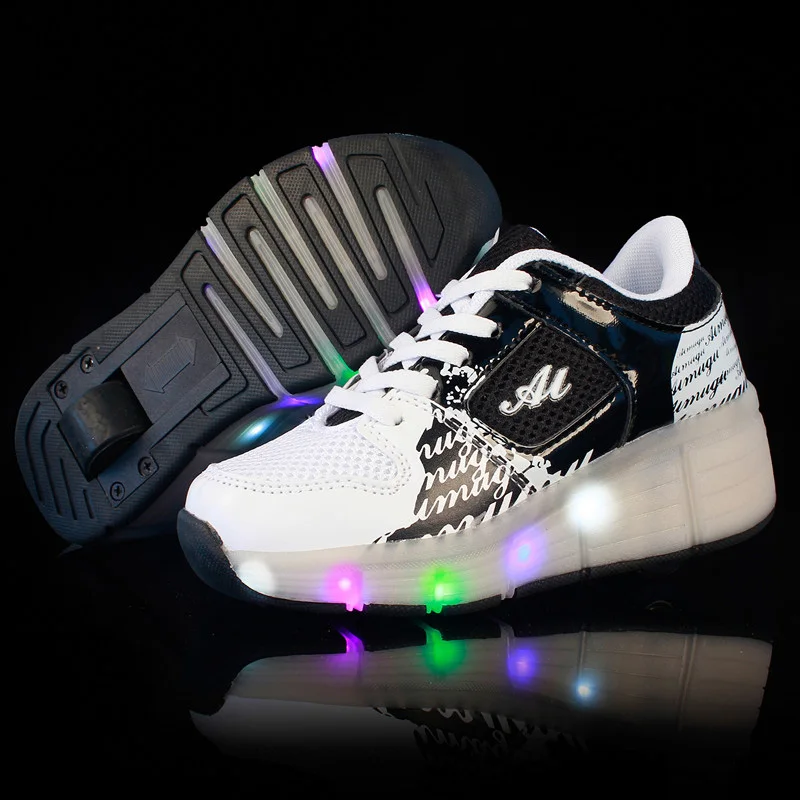 

BABAYA Children Sport Led Light Shoes with Wheels Kids Flash Led Light Shoes Boys Girls Glowing Shoes 76