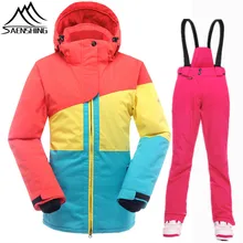 SAENSHING, костюмы для сноубординга, Женский термо-зимний лыжный костюм, Женская водонепроницаемая лыжная куртка, штаны для сноуборда, лыжный зимний костюм