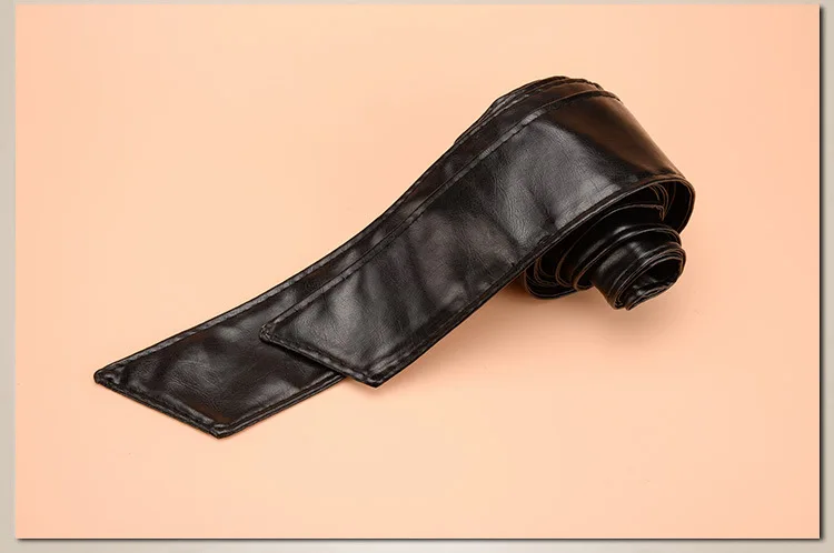 Мягкий однотонный широкий корсет из искусственной кожи с поясом для женщин и девочек, пояс для платья с бантом, cinturon mujer PD12