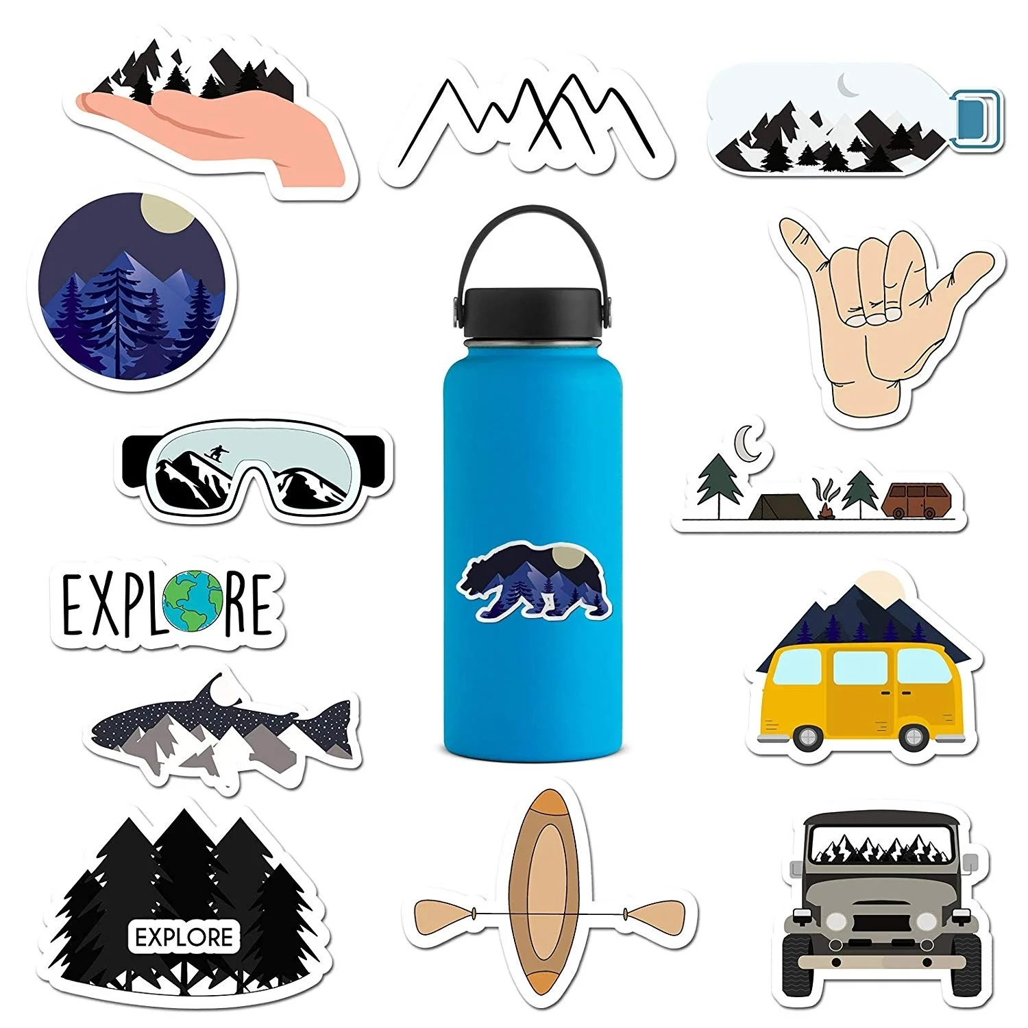 For (14 Pack) Outdoors Water Bottle Stickers Waterproof Vinyl Stickers Water  Bottles Decal Stickers National Park Sticker - Sticker - Aliexpress