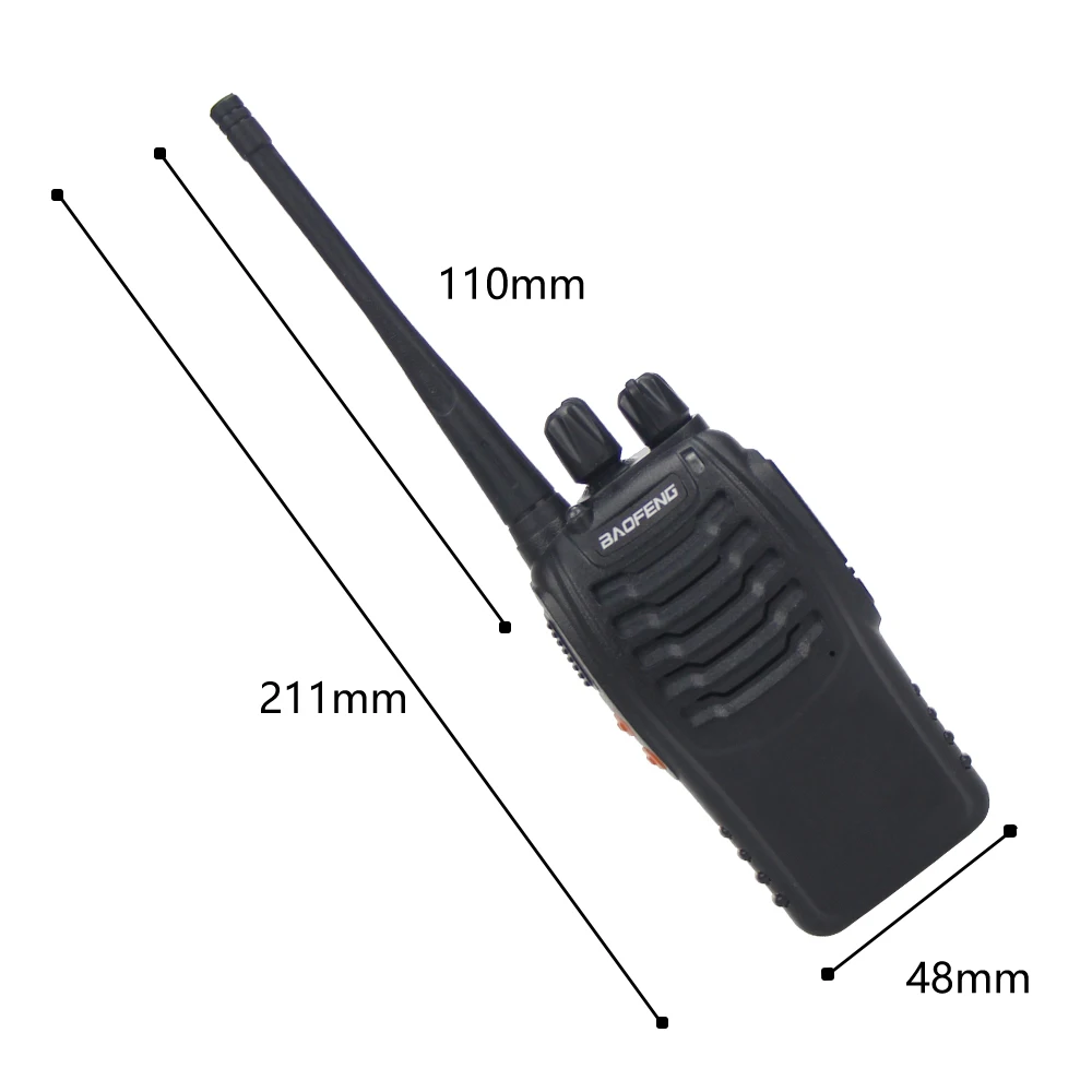 2 шт. Baofeng 888S BF портативная рация 5 Вт Портативное двухстороннее радио UHF 400 470 МГц 16CH