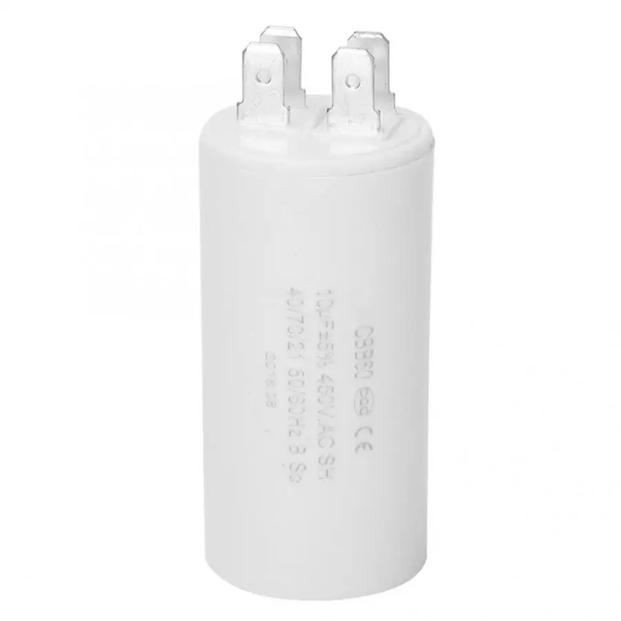 

CBB60 Eco-Friendly Double Insert Motor Running Capacitor 450V 10uf ESR 0.2