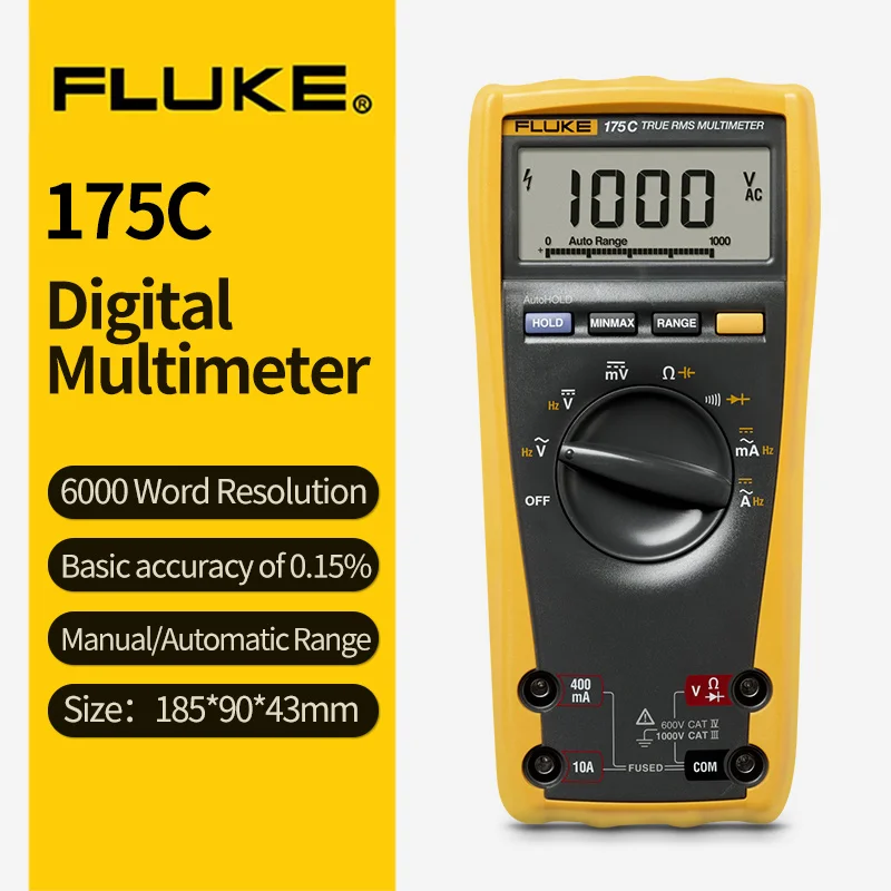 

Fluke F175C digital multimeter high precision automatic portable multimeter