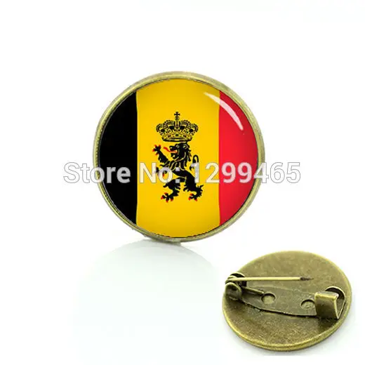 

2017 Belgium State Flag Art Picture Brooches Pin Best Deals Ever Team Logo Badges Exquisite Classic Men's Sports Brooch T256
