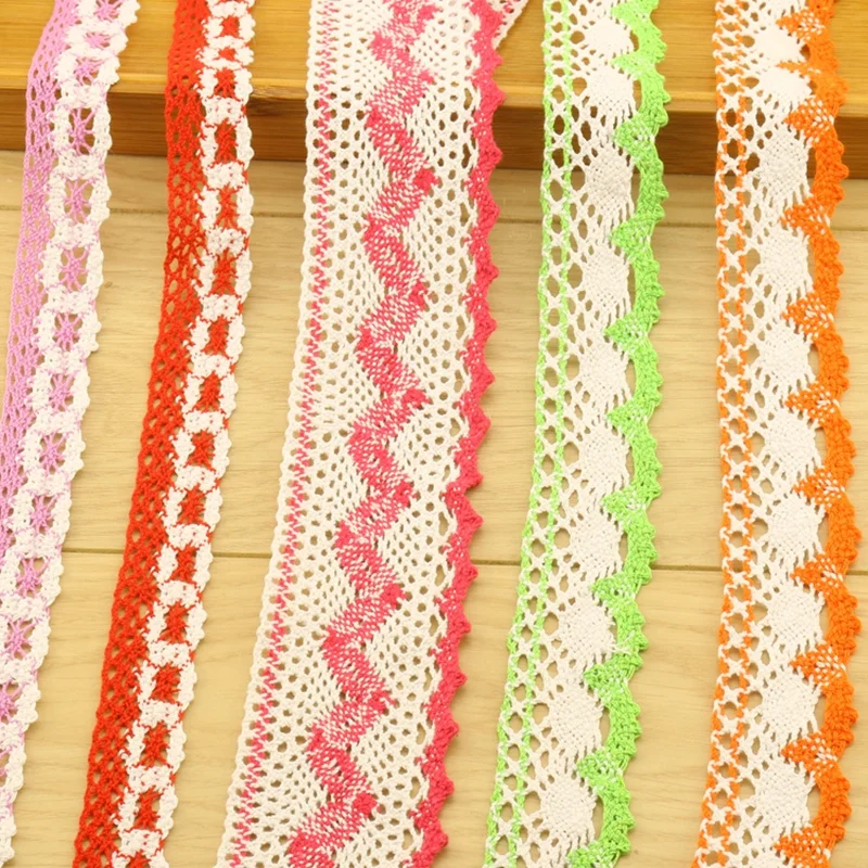 5 yard lot woven cotton lace trim Lace Fabric Clothing Decorative Ribbon Handmade Patchwork DIY Craft 5BB5506