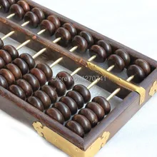 Высокого качества 15 Колонка старого черного дерева счеты китайский soroban инструмент в Пособия по математике образование для бухгалтера