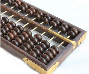 

high quality 15 column old black wood Abacus Chinese soroban Tool In Mathematics Education for accountant