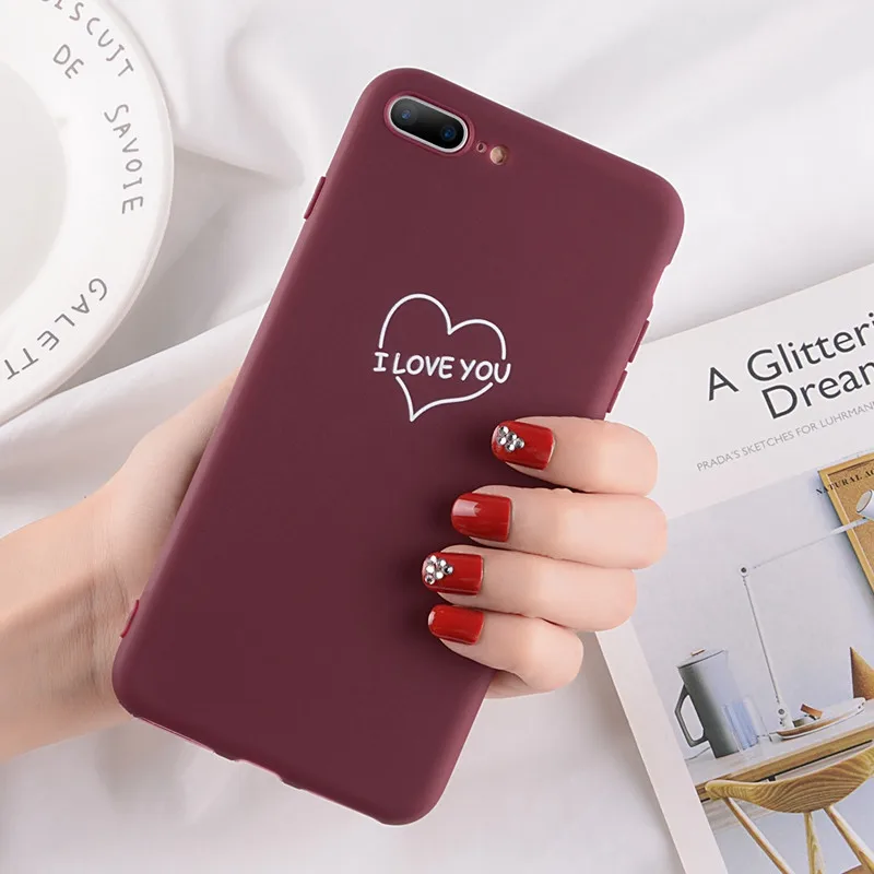 Lovebay Love Heart чехлы для телефонов, чехлы для Iphone 11 Pro 6 6S 7 8 Plus XS Max XR X, Мягкий ТПУ силиконовый ультратонкий простой чехол