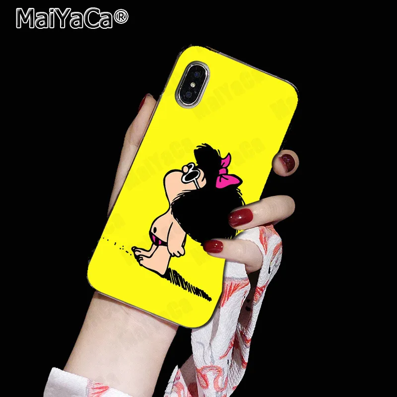 MaiYaCa милая девушка mafalda Забавный чехол для телефона для iphone 11 pro 8 7 66S Plus X 10 5S SE XR XS MAX