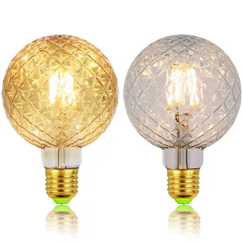 

TIANFAN Led Bulbs Vintage Light Bulbs G95 Led Filament 4W 220/240V E27 Decorative Light Bulb Crystal