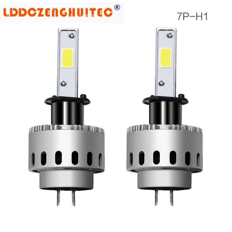 LDDCZENGHUITEC 7P H4 H7 H11 Светодиодный фонарь COB Chips H1 9005 9006 50 Вт Авто Стайлинг светодиодный