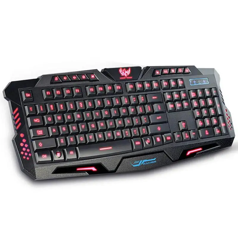 Exclusive Cooling Gaming Keyboard LED Backlight USB Wired Multimedia PC Gaming Crack Keyboard Brightness Adjustable Keyboard Exclusive Cooling Gaming Keyboard LED Backlight USB Wired Multimedia PC Gaming Crack Keyboard Brightness Adjustable Keyboard