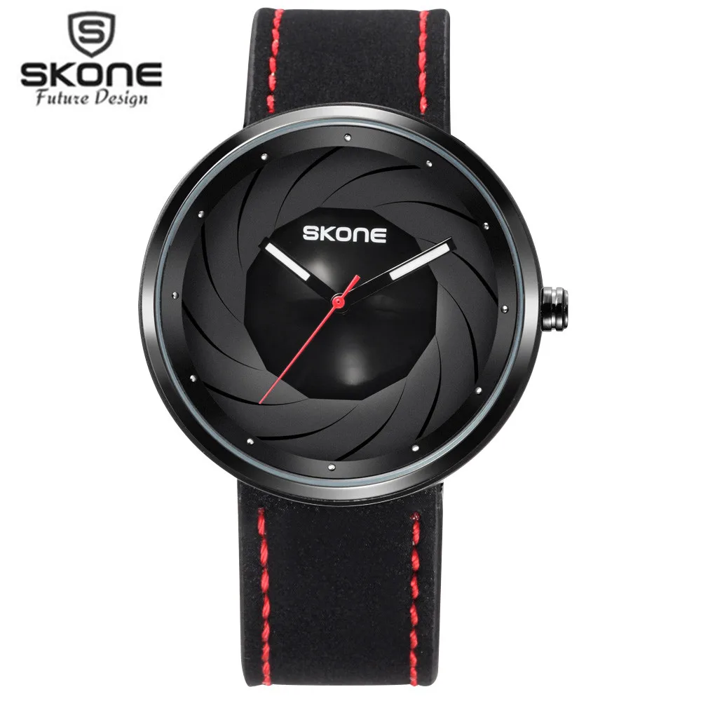 

SKONE Top Brand Luxury Men's Fashion Sport Watches Men Waterproof Leather Quartz Watch Man Military Clock Relogio Masculino