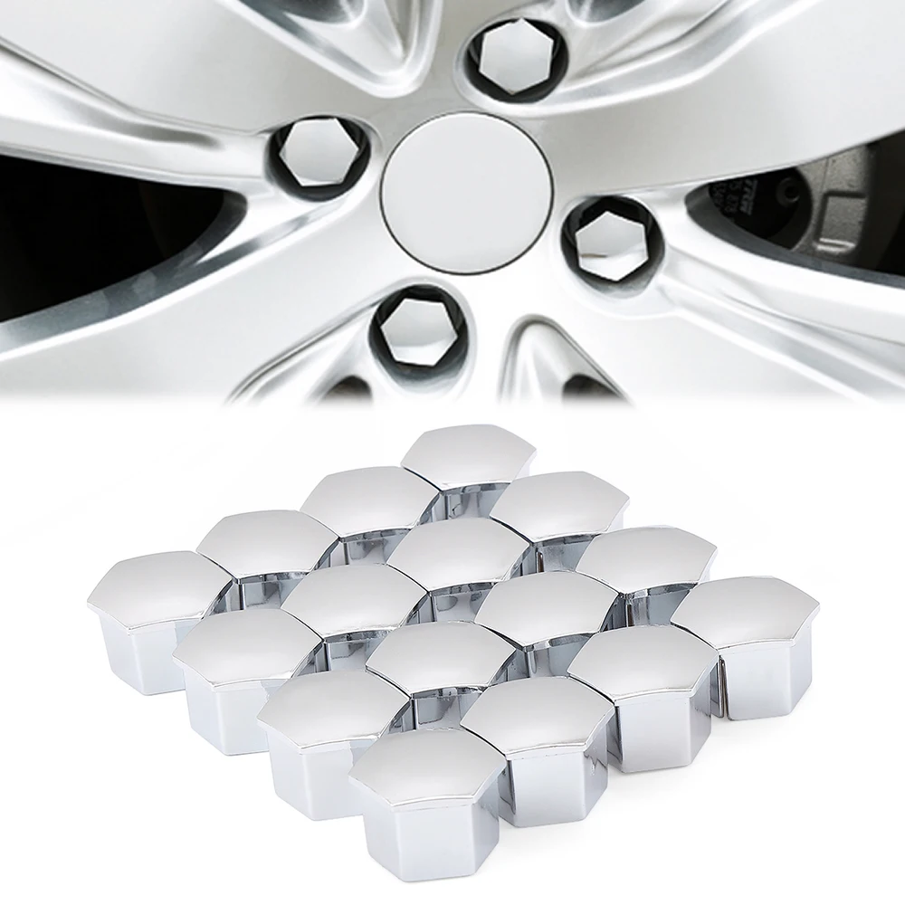 16pcs Car Wheel Nut Rim Cover Tyre Screw Cap Decor For Peugeot 207 301