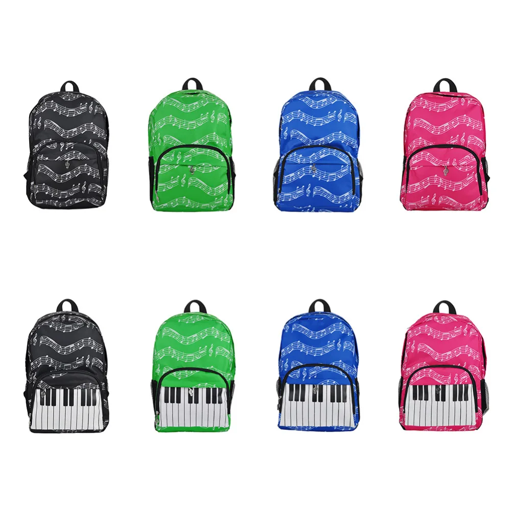 20-35L Music Bag Oxford Cloth Music Symbol Music Score Piano Keyboard Stave Version Musical Notation Sheet Backpack