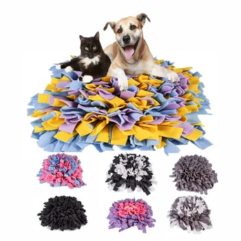 

Dog Snuffle Mat Round Snack Feeding Slow Feeder Sniffing Nosework Training Pad Fun Playmat Toy for Dog Smell Mat Relieve Stress