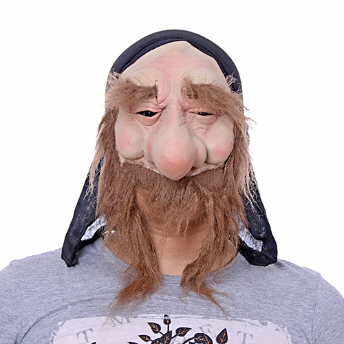 Hot Sales Top Popular Funny Cotumes Brown Beard Black Kerchief