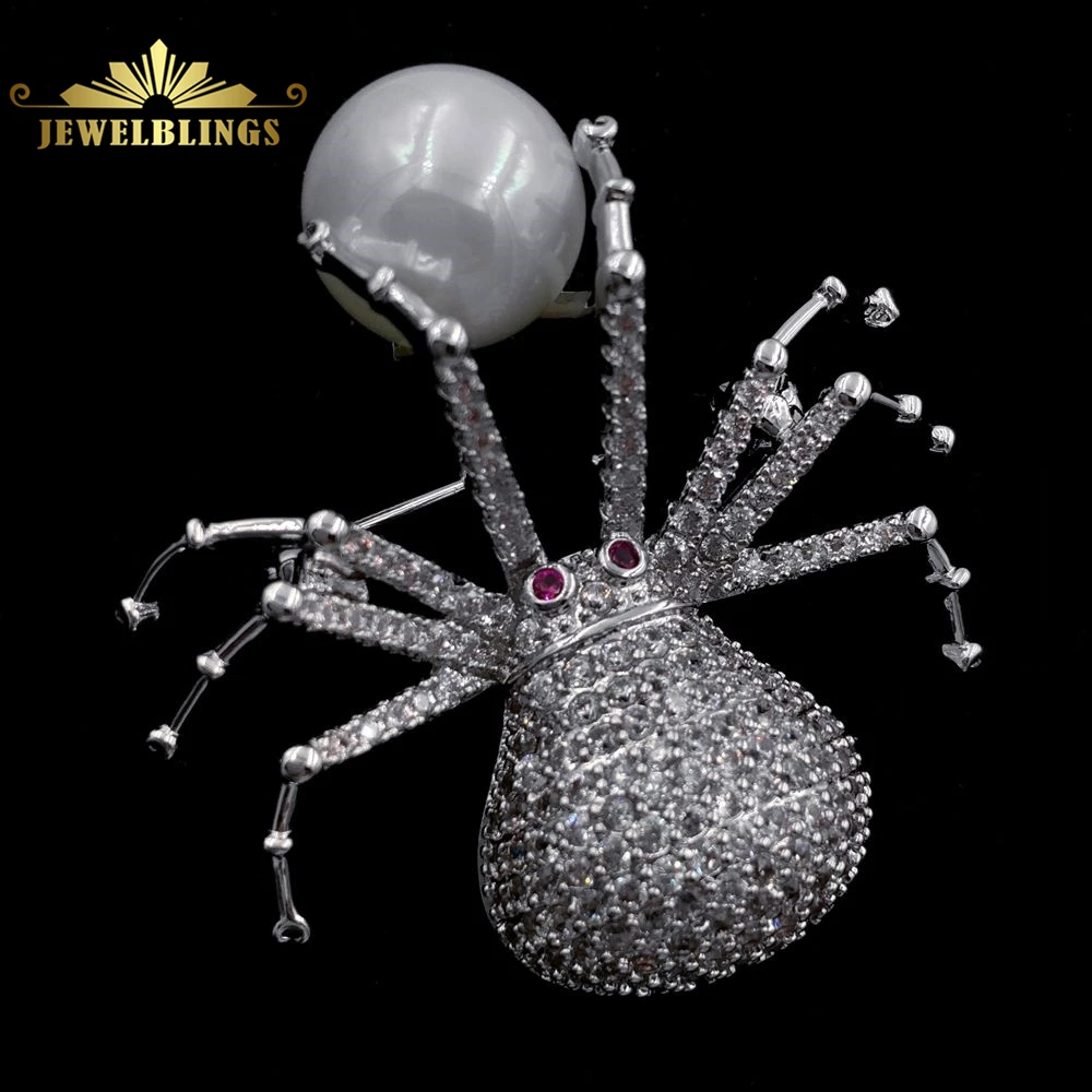 Buy Insect Jewelry White Mother of Pearl Spider Pins