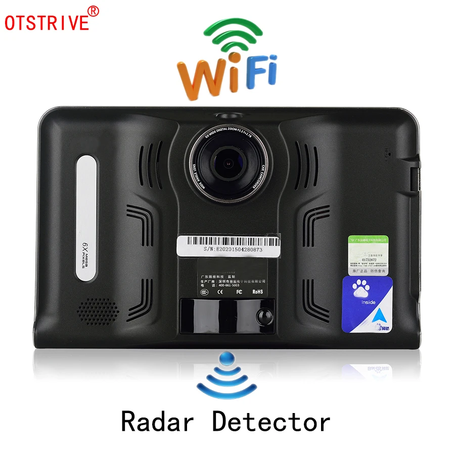Otstrive 7 дюймов gps Android WiFi навигации автомобиля грузовик DVR 16 ГБ видео Регистраторы