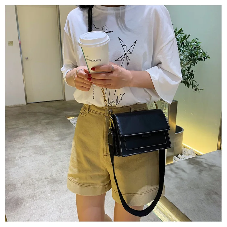 Элегантная женская сумка на застежке, маленькая квадратная сумка, модная качественная дизайнерская женская сумка из искусственной кожи, Повседневная сумка через плечо