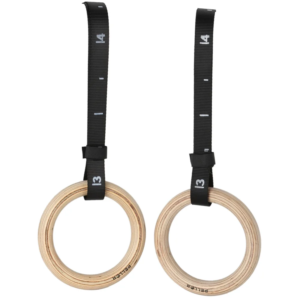 Pellor Upscale Professional Wooden Gymnastic Rings With Number And