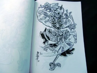 Фантастические тату-книга Японии Horimouja Тибетский Черепа книга татуировок японский стиль череп