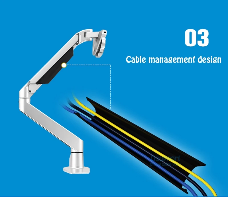 Рабочий стол полный движения газа пружинный рычаг Алюминиевый Монитор Кронштейн Для iMac поддержка загрузки 5-11kgs