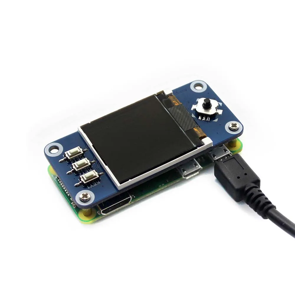 Waveshare 1,44 дюймовый ЖК-дисплей шляпа для Raspberry Pi 2B/3B/3B+/Zero W, 128x128 пикселей, SPI интерфейс, драйвер ST7735S