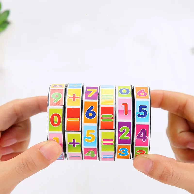 Забавные Для детей Математика Числа Магический Куб игрушки ручной Spinner игра-головоломка подарок