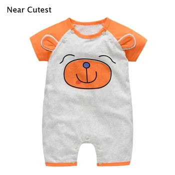 

Near Cutest Baby Romper Newborn Infant Clothes Cotton Short Sleeve Animal Jumpsuit Baby Boys Girl Clothes O-neck Overalls