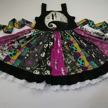 Г.; Кошмар перед Рождеством; платье для девочек на Хэллоуин; очень популярное платье