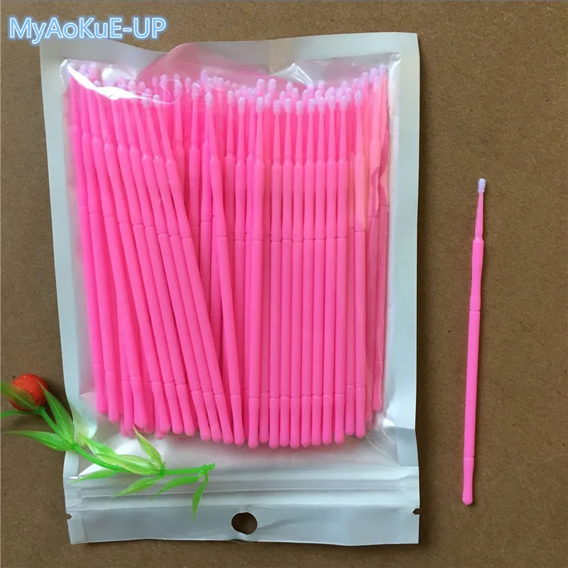 100 PCS/Pack Microbrushes for Eyelash Extension Makeup Brushes Swab Disposable Individual Applicators Mascara Eyelashes Brushes