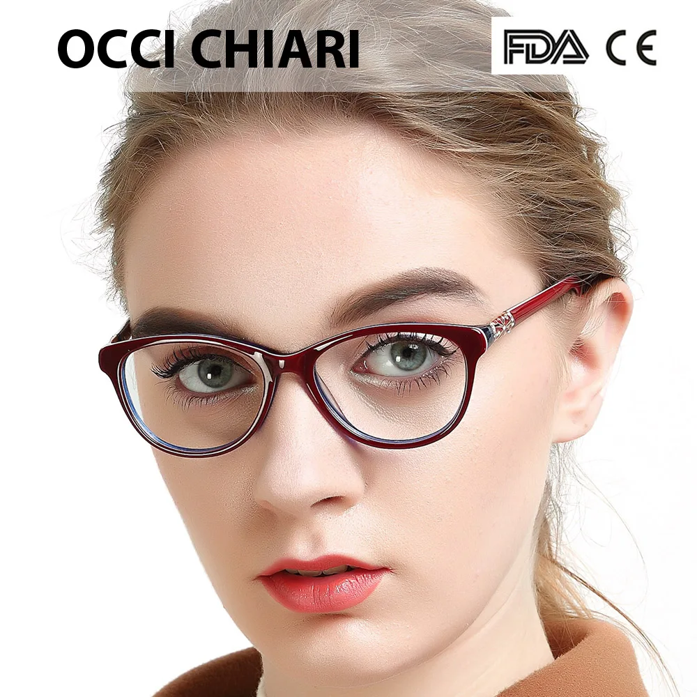 OCCI CHIARI высокое качество ацетатные очки мужские Ретро винтажные по рецепту