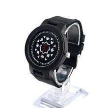BOBOBIRD J14 Мужская Ebony Деревянный Кварцевые Часы Классный Дизайн УФ Priting Красочные Нерегулярные Рис. Циферблат Наручные Часы Принимаем OEM Relogio