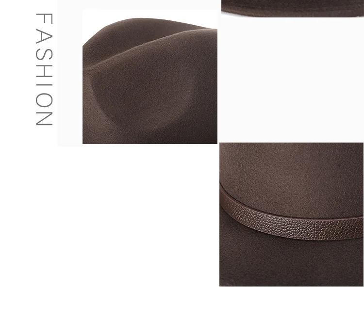 Европейская и американская шерстяная фетровая шляпа для женщин и мужчин, Имитация бирюзы, джазовая фетровая шляпа, элегантные женские вечерние шляпы H7214