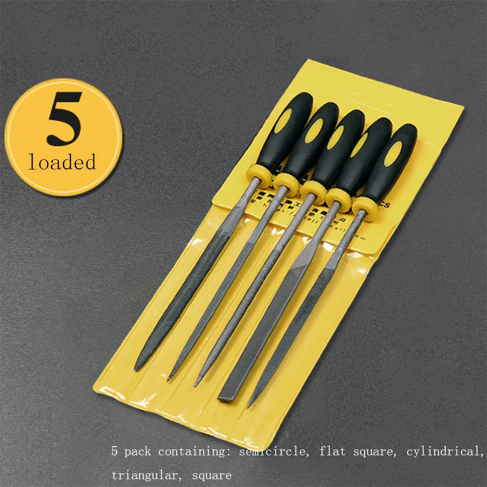 

File Set Woodworking Tools Small Rasp Assorted Steel Metal Triangle Semicircle Mini Plastic Shaping tool se
