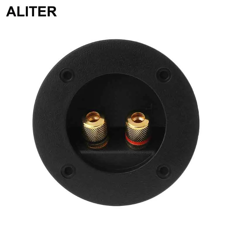 

Screw Terminal Round Cup Connector 511 Gold Twist Banana Jacks Double Binding Post Speaker Box Black