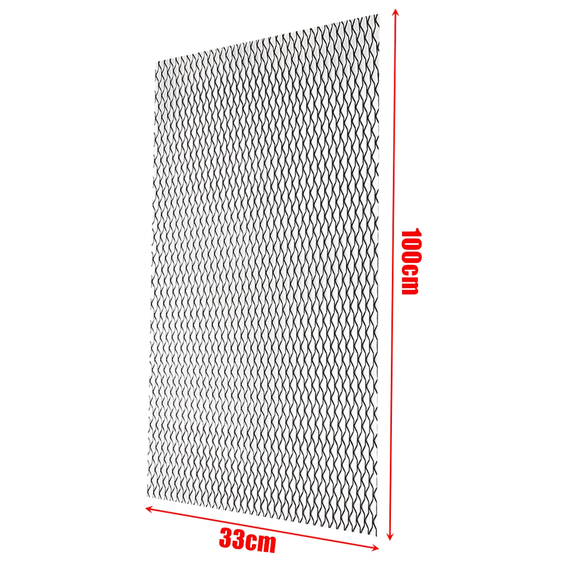 Treyues 100x33 см универсальная черная алюминиевая Автомобильная сетчатая решетка, сетчатая вентиляционная решетка для бампера, крыла, капота