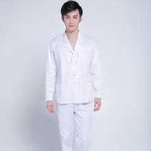 Хирургическая Одежда в Корейском стиле высокого качества хлопок доктор наборы скрабов с длинными рукавами больница рабочая одежда Мужская Рабочая куртка наборы сердце