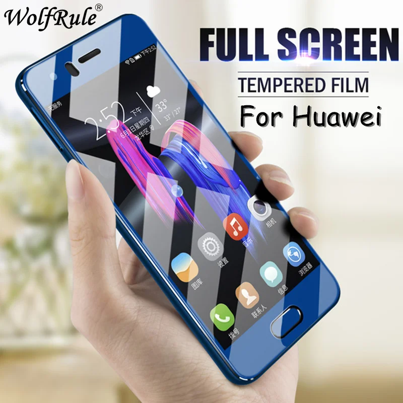 

For Huawei P Smart 2018 Glass Full Cover Tempered Glass For Huawei P10 Honor 10 7A 7C Y7 Prime 2018 Screen Protector on Honor 7A
