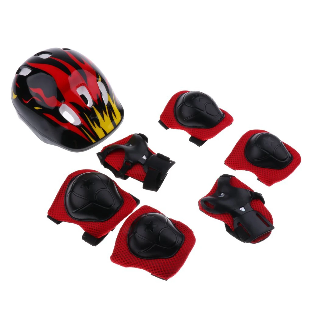 7 Child Bicycle Cycle Bike Scooter Skateboard Skate Helmet Knee Wrist Elbow Pad