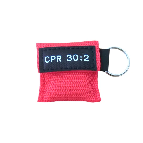 2 шт CPR маска-реаниматор брелок 30: 2 одноразовые аварийные спасательные Навыки обучения/обучения лица Shiled инструмент здравоохранения - Цвет: red